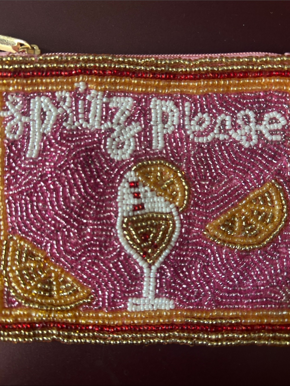 Beaded Coin Purse SPRITZ PLEASE !  New!